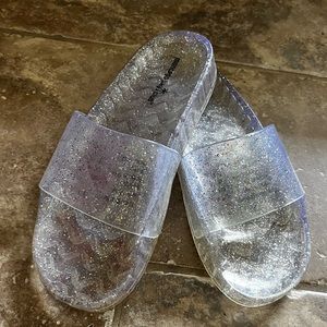 Clear Jelly Slides Glittery